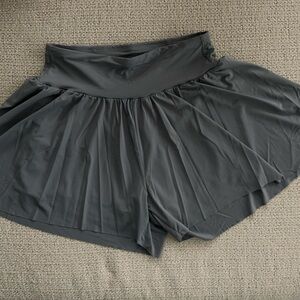 Gray Pleated Skirt